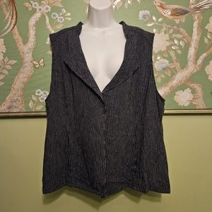 Chico's Linen Blend Open Front Vest Size 3 (XL)